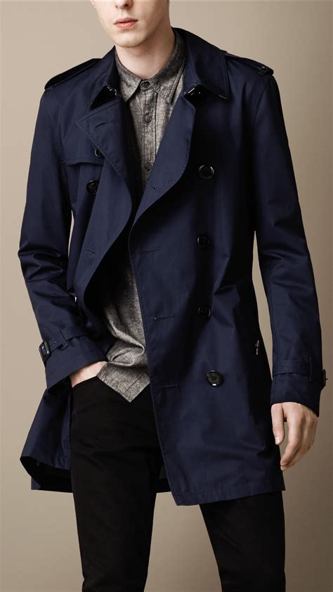 blue burberry coat mens